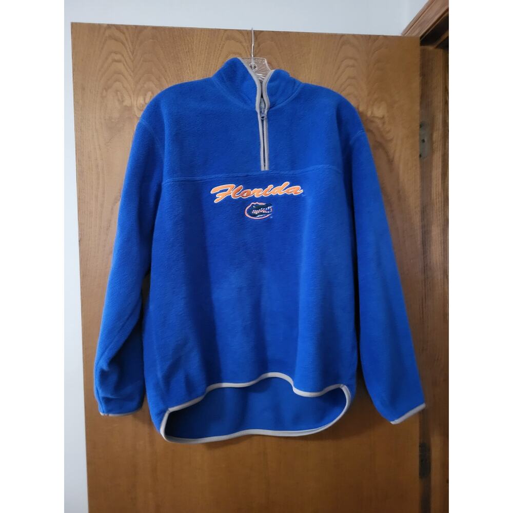 Joy Athletic Y2K Vintage Fleece Florida Gators Blue Orange Quarter Zip GUC Large